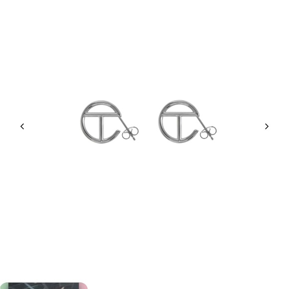 Telfar Silver Logo Earrings - Picture 1 of 4